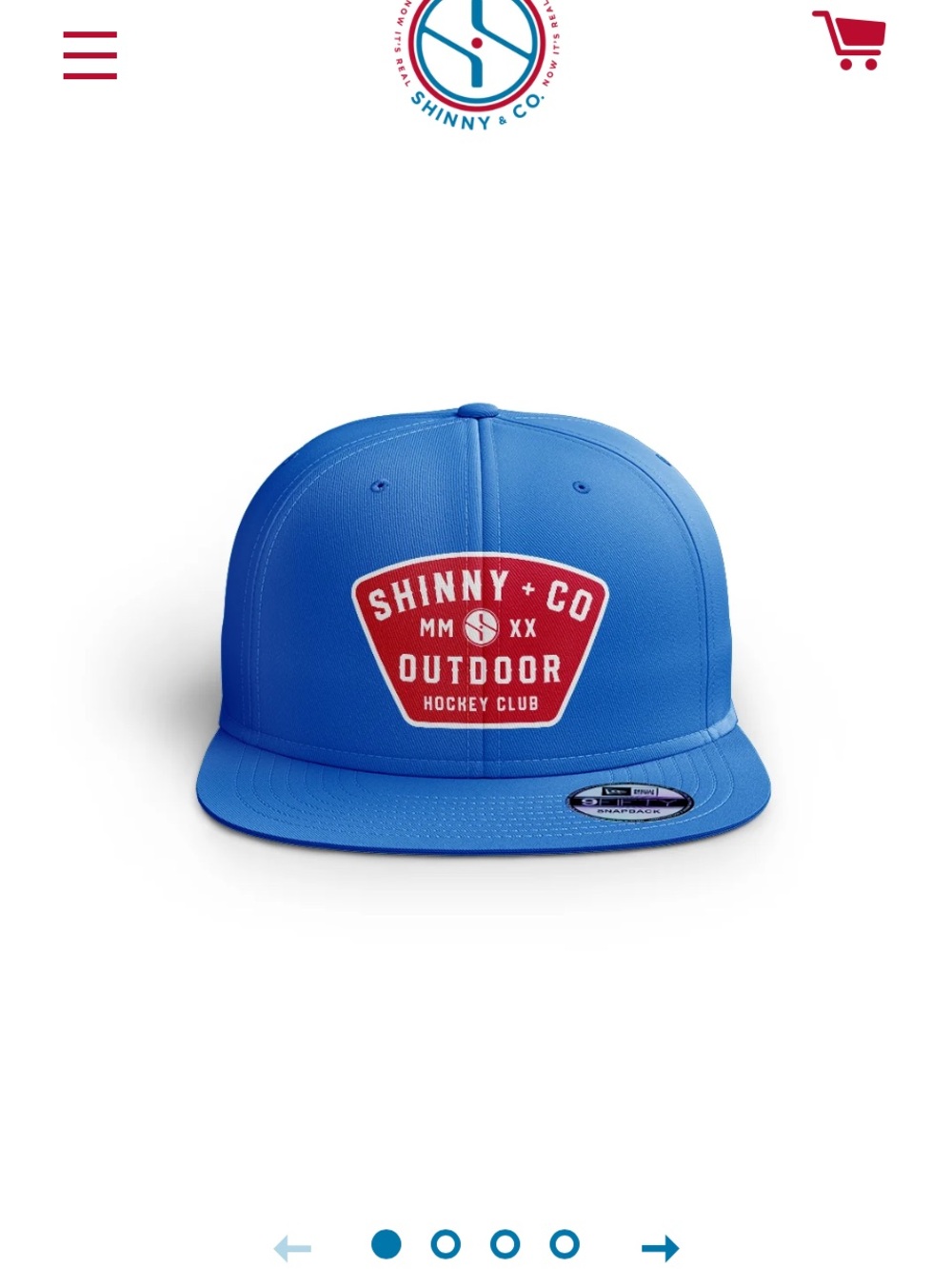 Shinny & Co. Blue and Red Patch High Crown New Era 9FIFTY Snapback